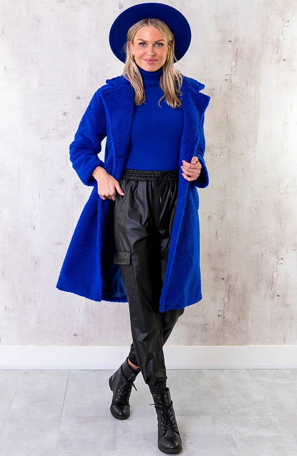 Midi Teddy Jacket Kobalt, Shoparchiv, Foto 3