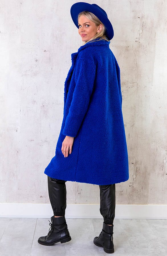 Midi Teddy Jacket Kobalt, Shoparchiv, Foto 4