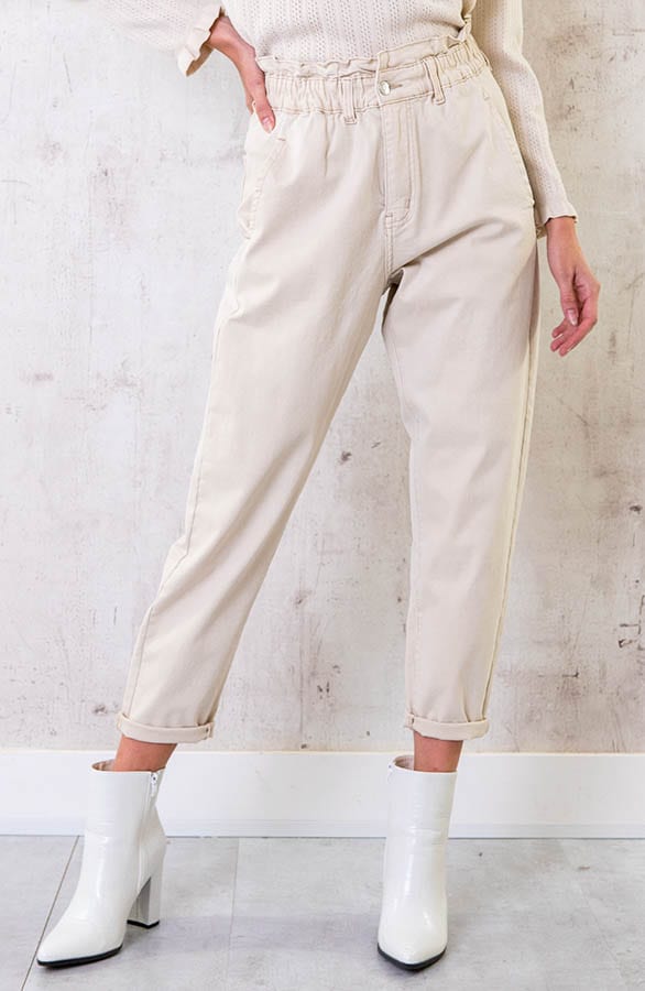 Mom Jeans Baggy Fit Hellbeige, Shoparchiv, Foto 1