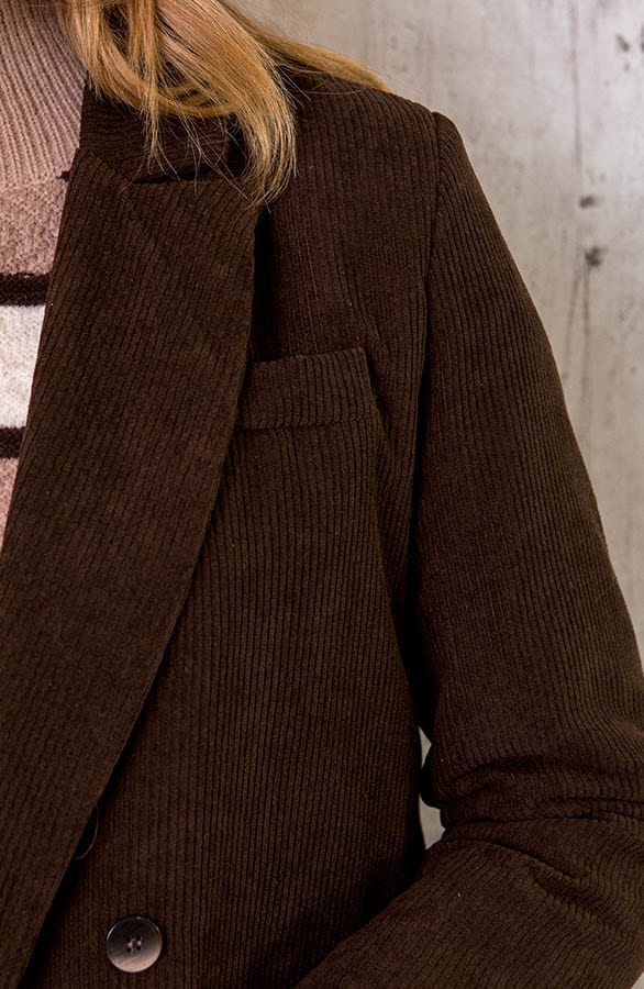 Oversized Corduroy Blazer Choco – shoparchief, foto 5