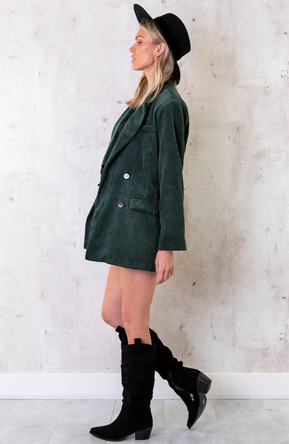 Oversized Corduroy Blazer Smaragd, Shoparchiv, Foto 3