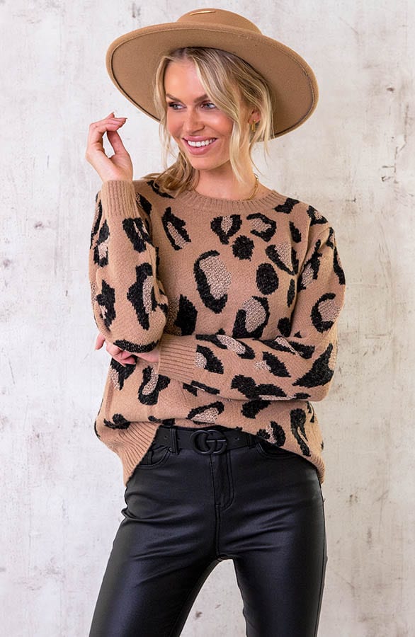 Panter Trui Gebreid Camel – shoparchief, foto 2
