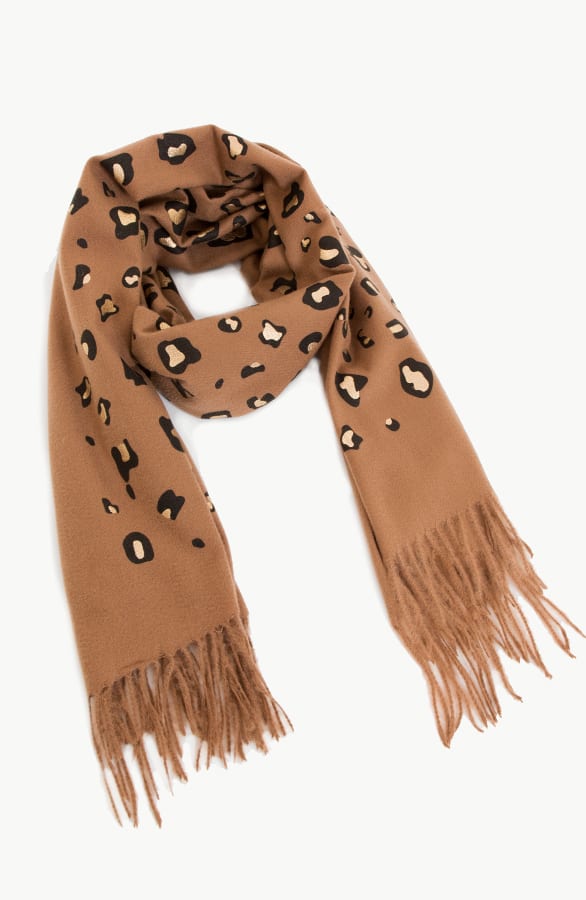 Panterprint Sjaal Metallic Camel – shoparchief, foto 1