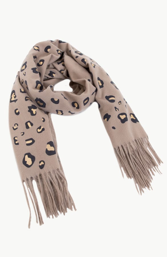 Panterprint Sjaal Metallic Taupe – shoparchief, foto 1