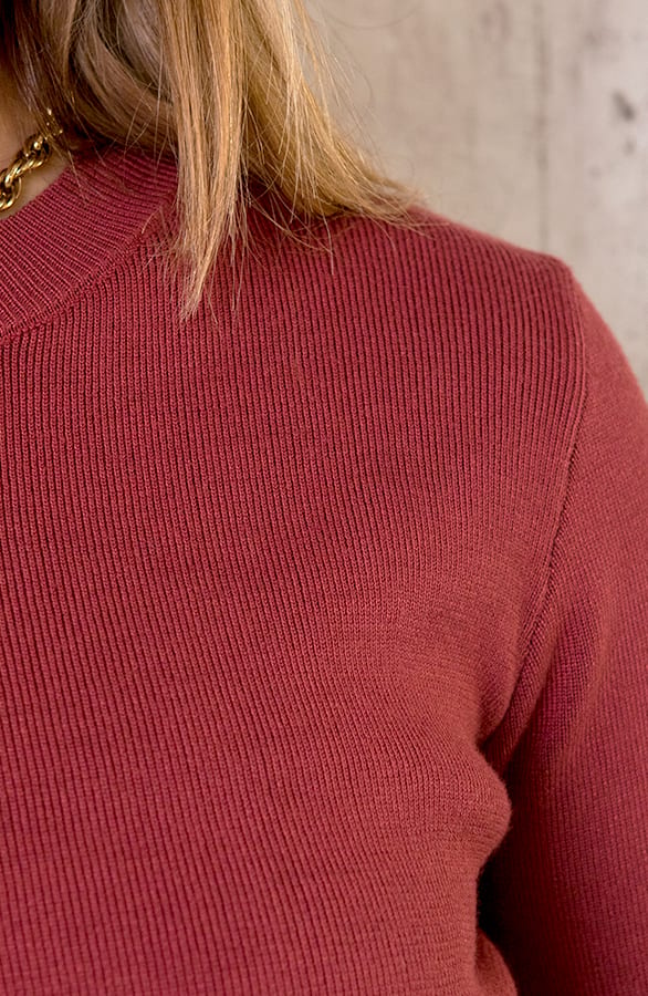 Plooien A-lijn Jurk Terracotta – shoparchief, foto 5