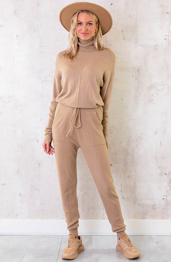 Soft Comfy Broek Camel – shoparchief, foto 4