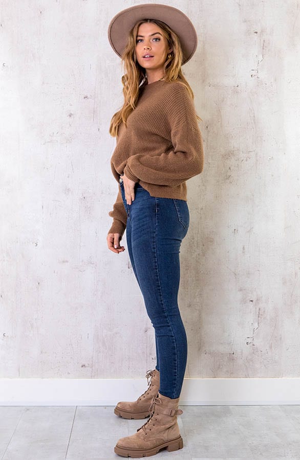 Soft Knitted Sweater Camel – shoparchief, foto 5