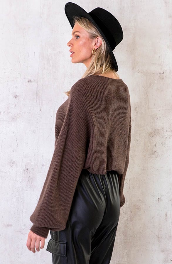 Soft Knitted Sweater Choco – shoparchief, foto 4