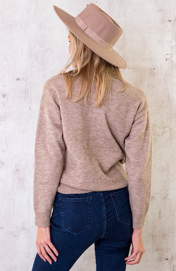 Sterren Sweater Metallic Taupe – shoparchief, foto 4