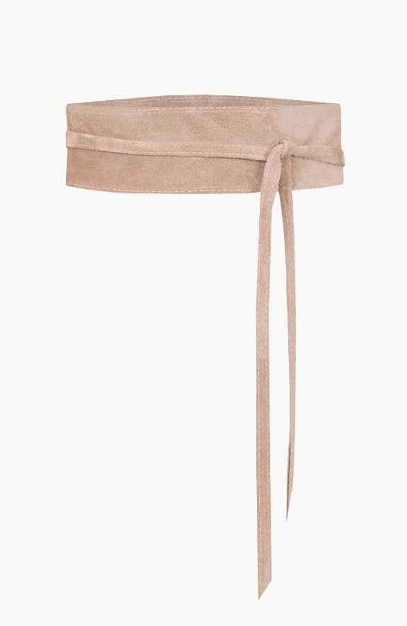 Suede Wikkelriem Beige – alle accessoires, foto 1