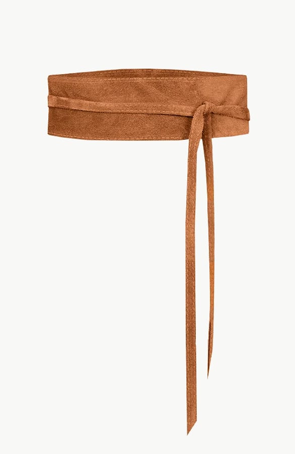 Suede Wikkelriem Camel – shoparchief, foto 1
