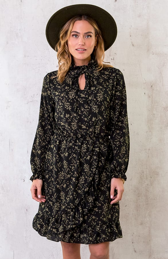Bloemen Overslag Strik Jurk Army – shoparchief, foto 1