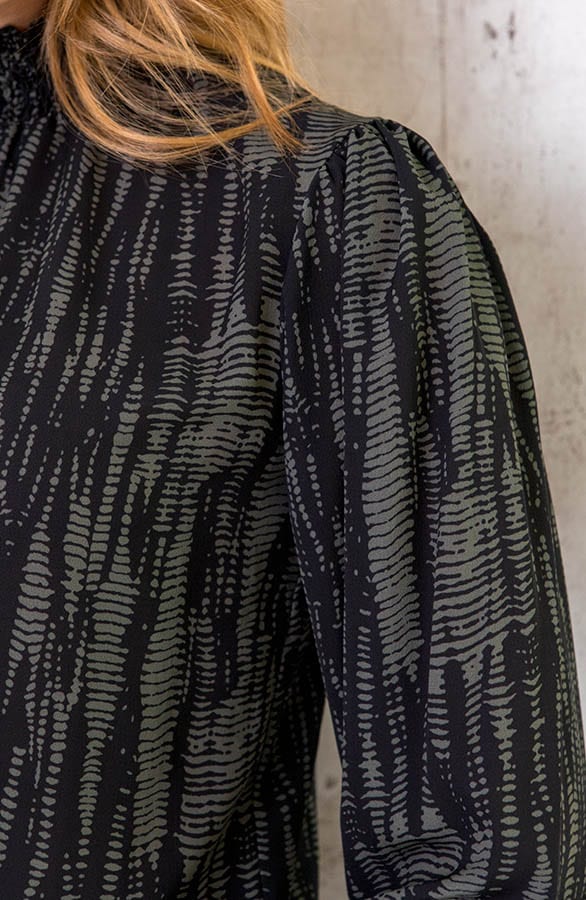 Col Blouse Print Deluxe Army – shoparchief, foto 6