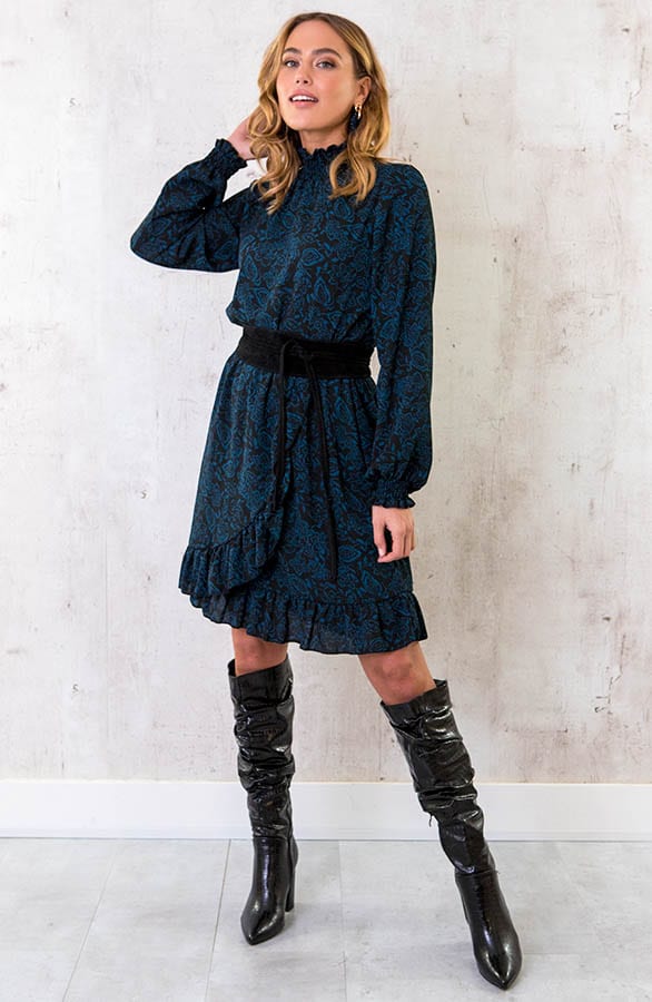 Col Jurk Overslag Paisley Petrol – shoparchief, foto 1