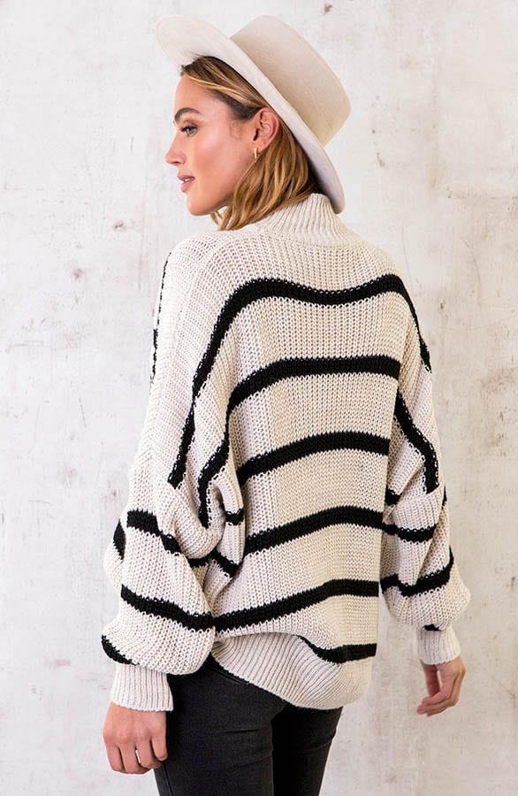 Gebreide Coltrui Met Strepen Beige – shoparchief, foto 3