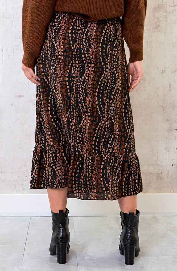 Midi Dots Print Rok Choco – shoparchief, foto 7