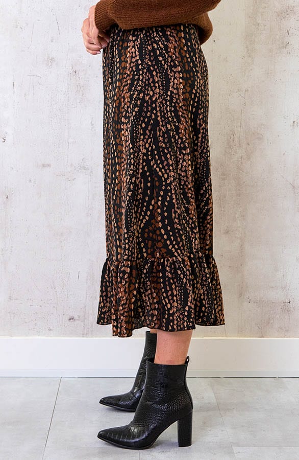 Midi Dots Print Rok Choco – shoparchief, foto 5