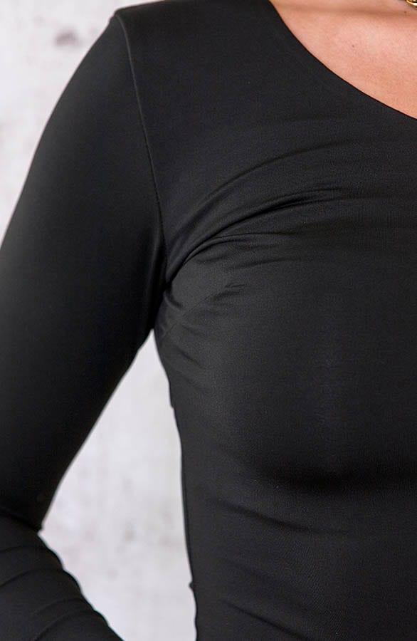 One Shoulder Top Zwart – shoparchief, foto 6