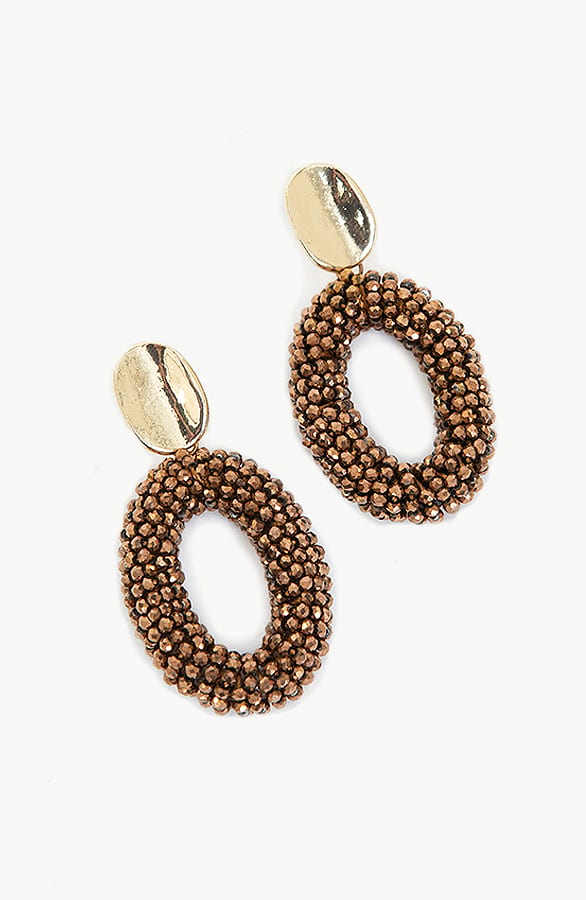Oval Luxury Oorbellen Brons – shoparchief, foto 1
