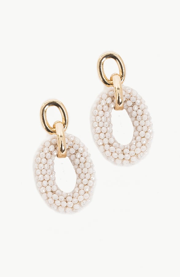 Oval Luxury Oorbellen Creme – shoparchief, foto 1