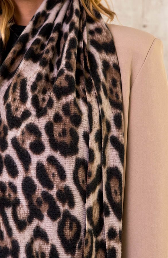 Panterprint Sjaal Beige – shoparchief, foto 3