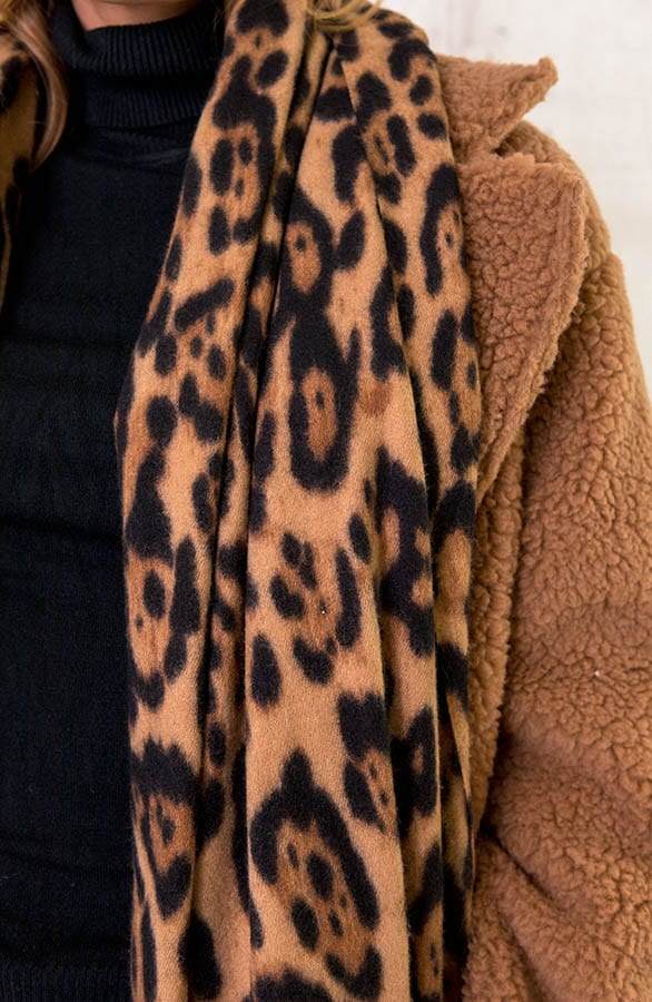 Panterprint Sjaal Camel – shoparchief, foto 3