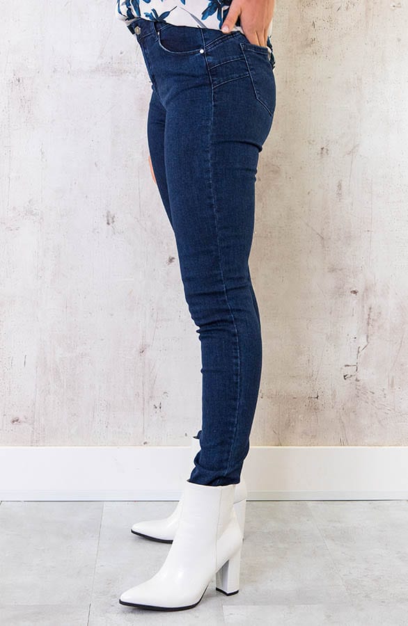 Push Up Skinny Jeans Dark Blue – shoparchief, foto 2