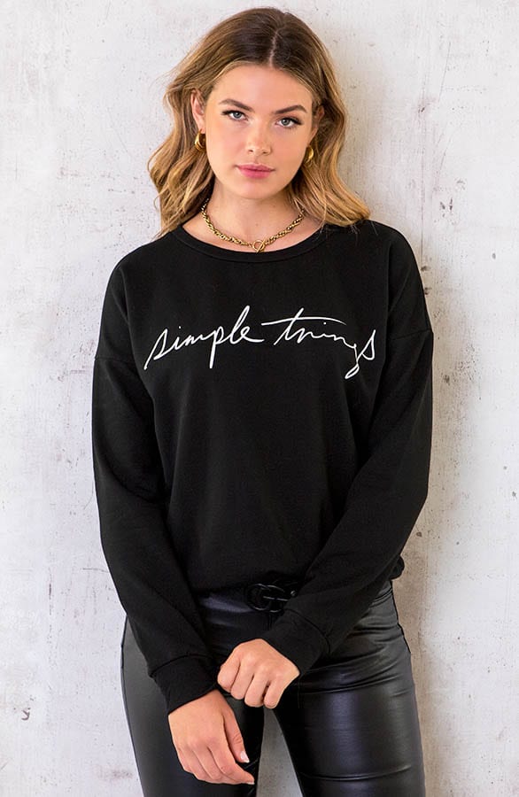 Simple Things Sweater Zwart – shoparchief, foto 2