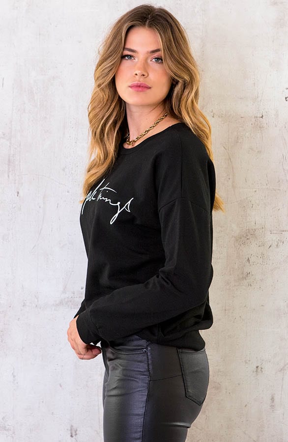 Simple Things Sweater Zwart – shoparchief, foto 3