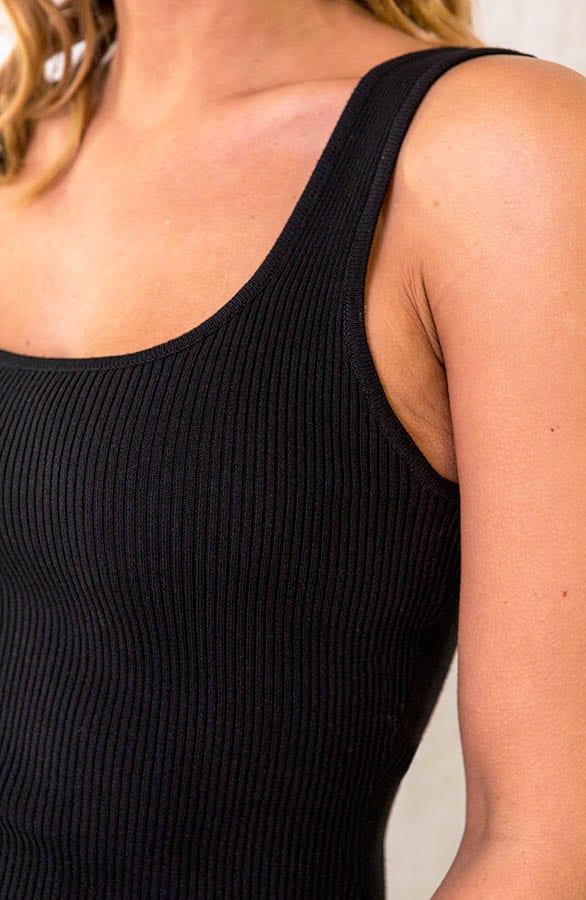 Stretch Jurk Met Knoop Zwart – shoparchief, foto 5