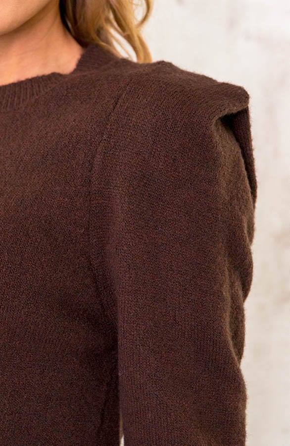 Trui Met Shoulder Pads Choco – shoparchief, foto 7