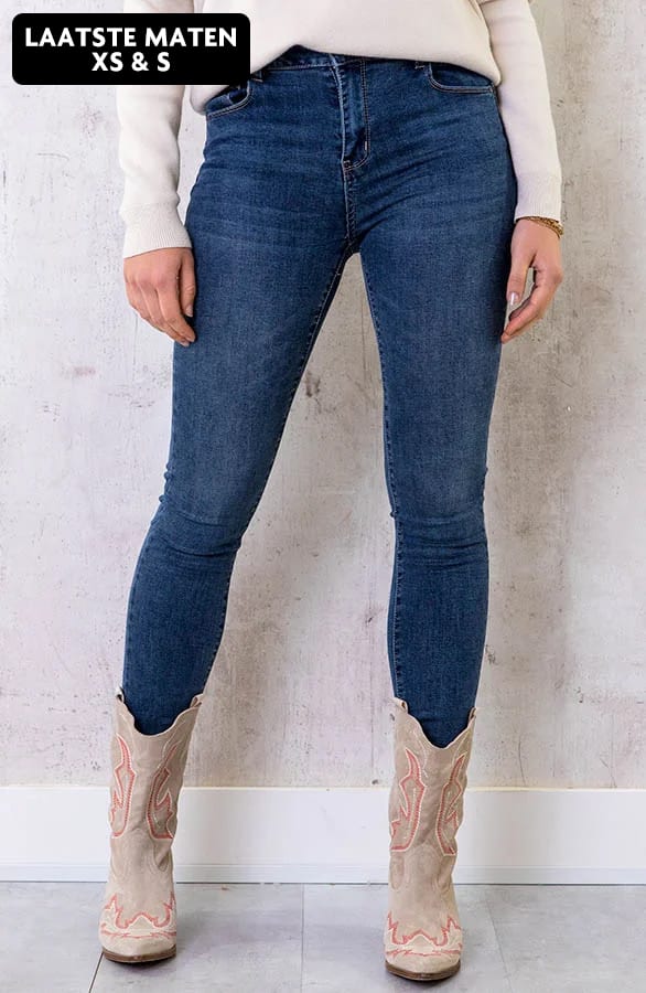 High Waist Skinny Dark Washed – shoparchief, foto 1