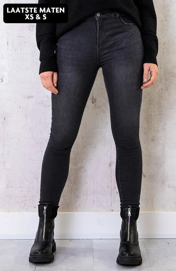 Push Up Skinny Jeans Dark Grey – shoparchief, foto 1