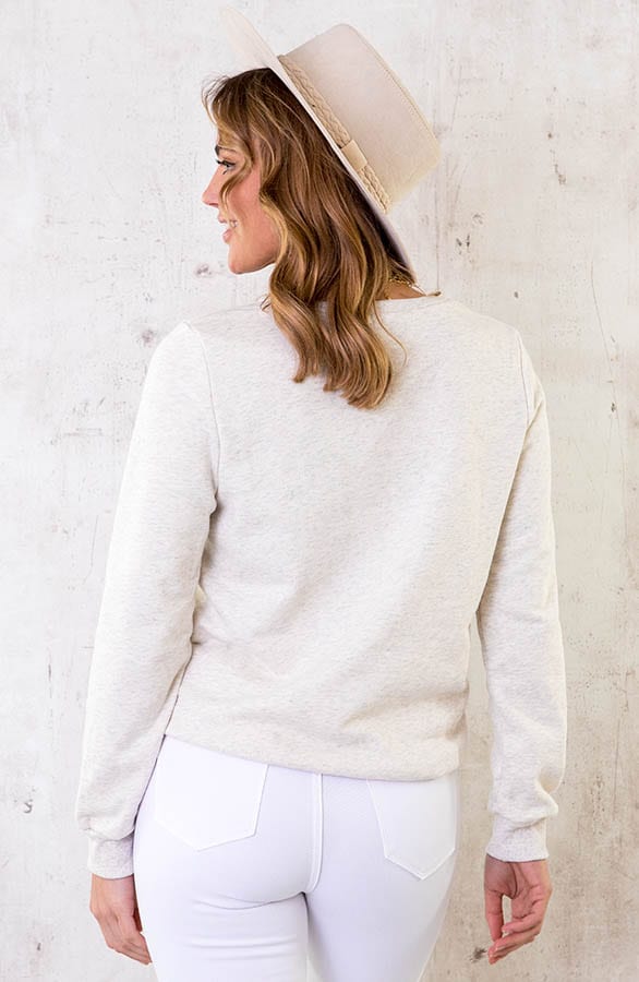 Amour Sweater Gemêleerd Beige – shoparchief, foto 5