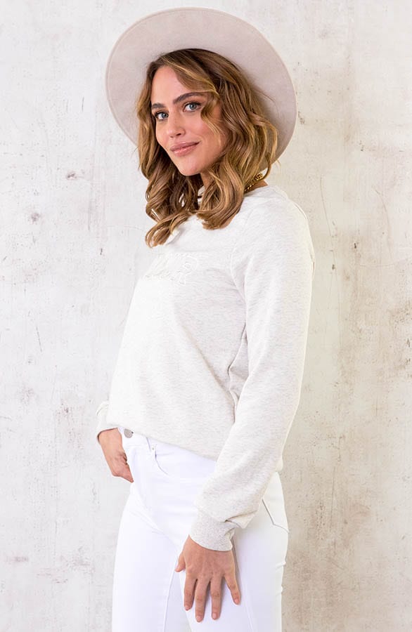 Amour Sweater Gemêleerd Beige – shoparchief, foto 3