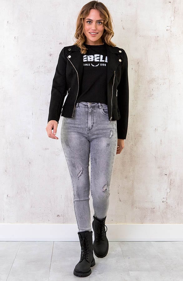 Rebelle Top Zwart Wit – shoparchief, foto 7