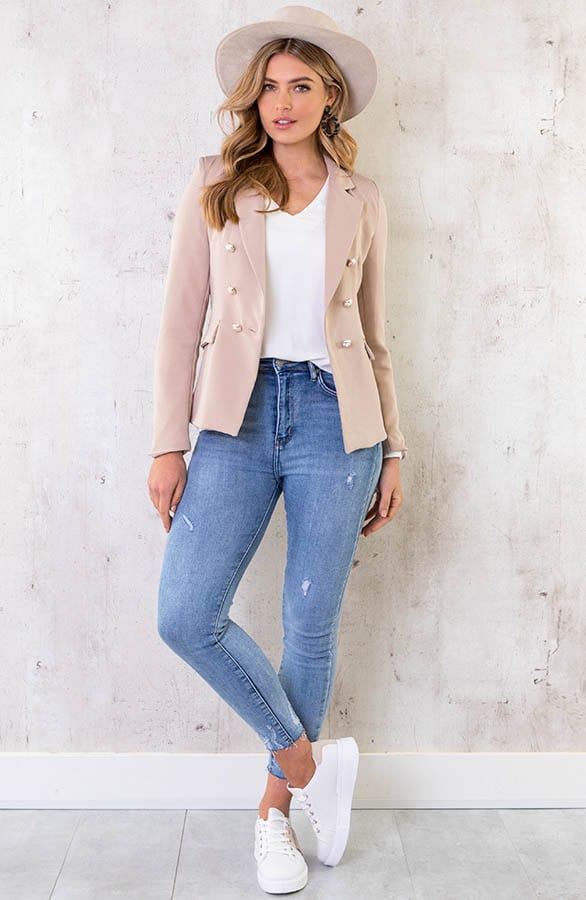 Button Blazer Beige 2.0 – shoparchief, foto 6