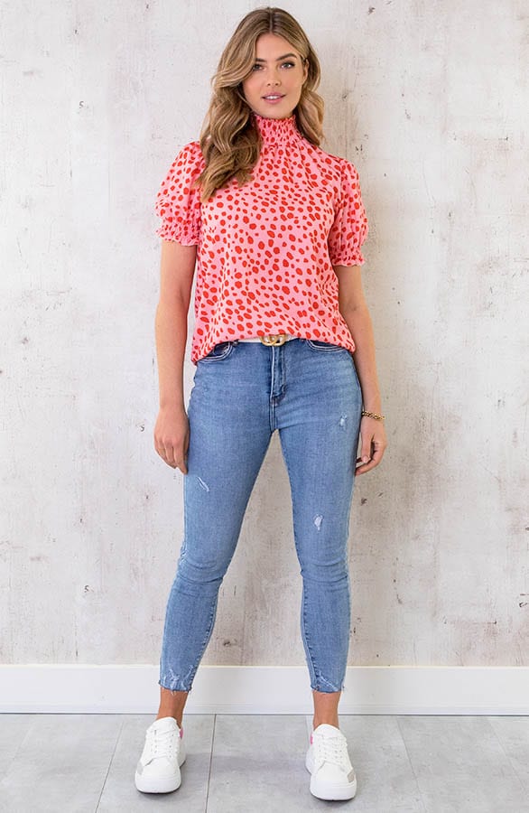 Col Top Cheetah Rood Roze – shoparchief, foto 6
