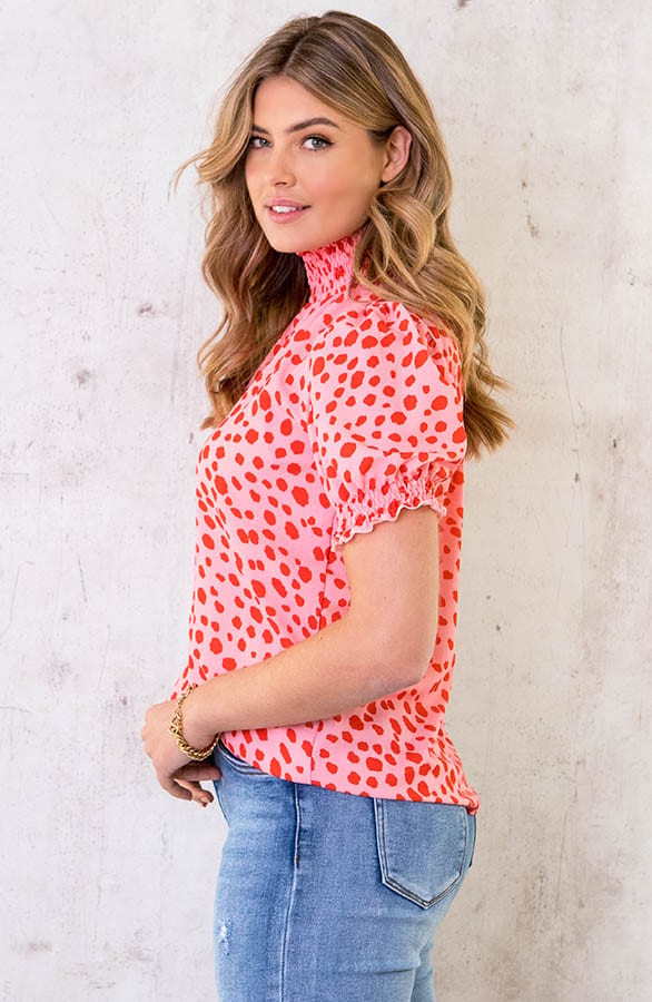 Col Top Cheetah Rood Roze – shoparchief, foto 3