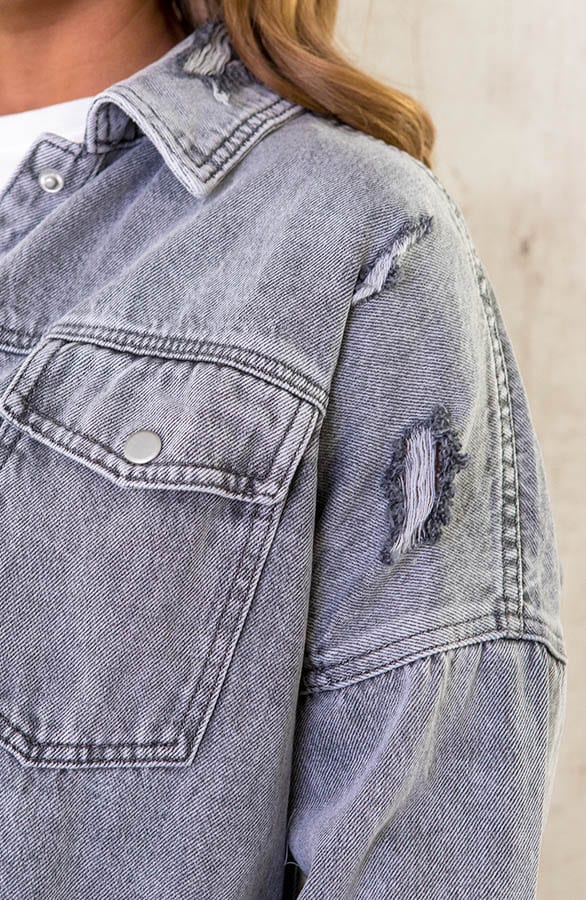 Denim Jacket Grey – shoparchief, foto 5