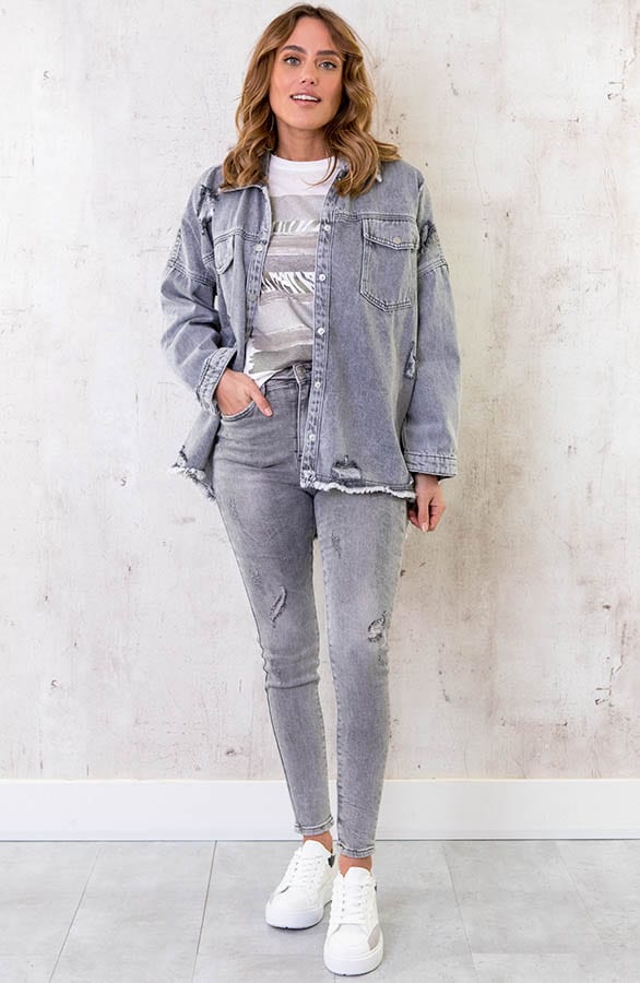 Denim Jacket Grey – shoparchief, foto 6