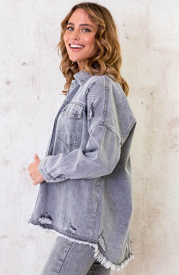 Denim Jacket Grey – shoparchief, foto 3