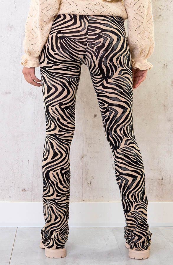 Flared Broek Swirl Camel – shoparchief, foto 3