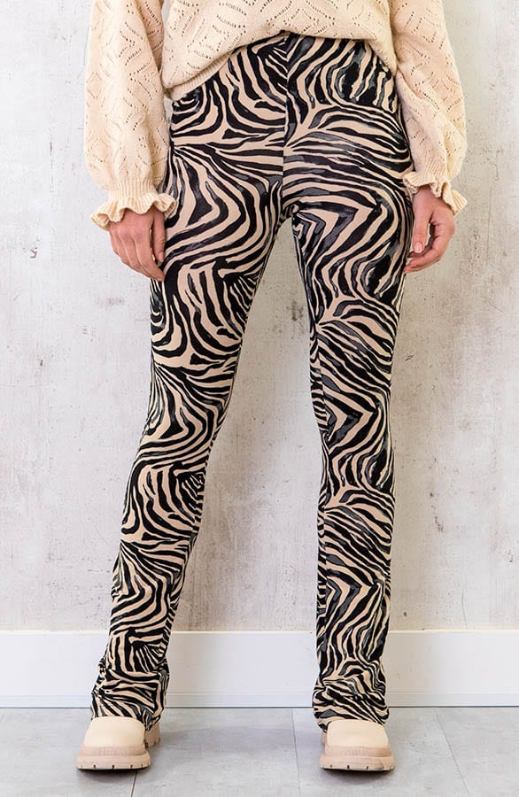 Flared Broek Swirl Camel – shoparchief, foto 1