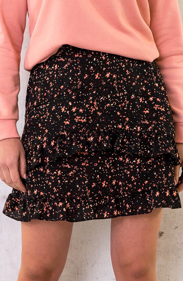 Laagjes Rok Print Roze – shoparchief, foto 1