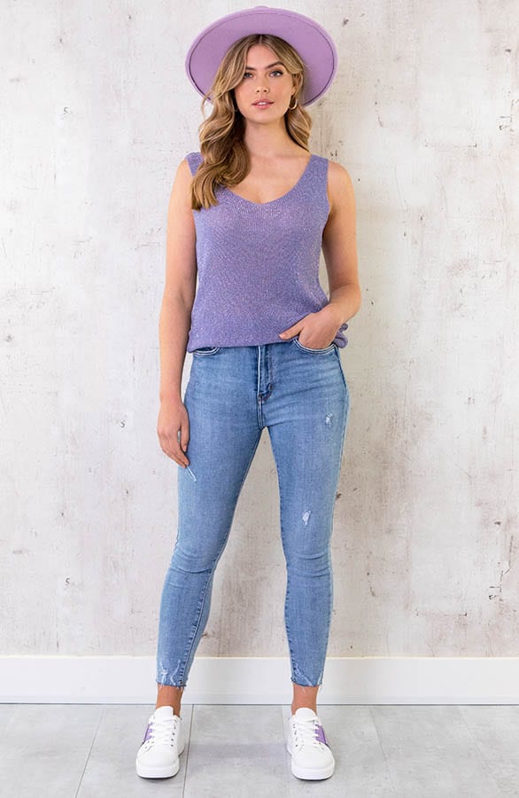 Gesp Sneakers Wit Lila – shoparchief, foto 2