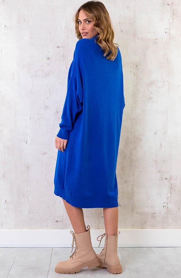 Oversized Comfy Jurk Kobalt – shoparchief, foto 4