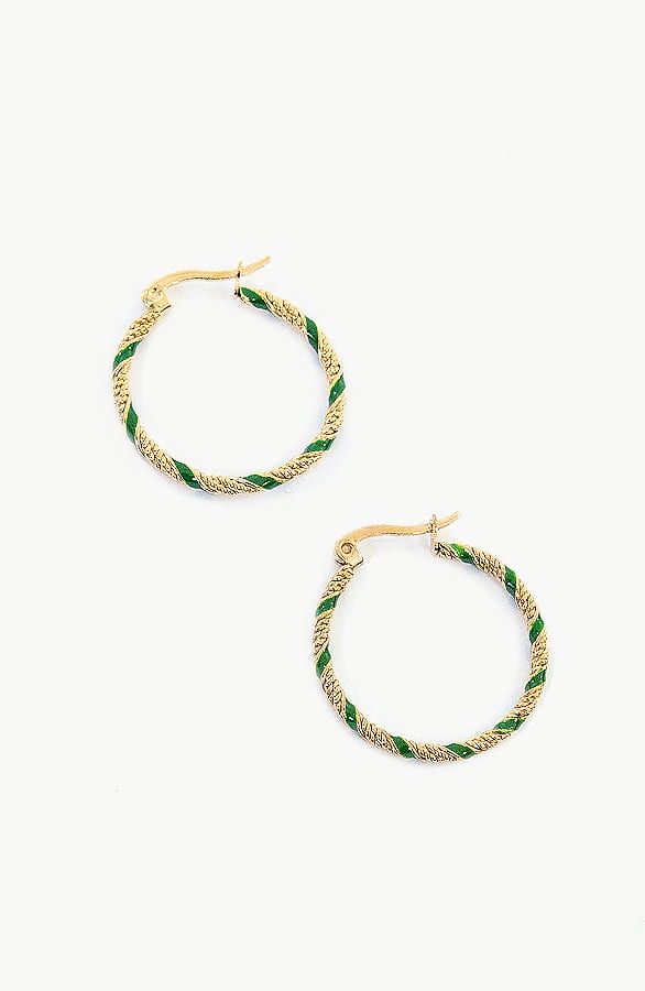 Oorringen Bright Green Goud – shoparchief, foto 1