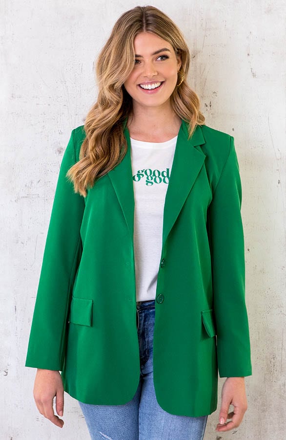 Oversized Blazer Bright Green – shoparchief, foto 1
