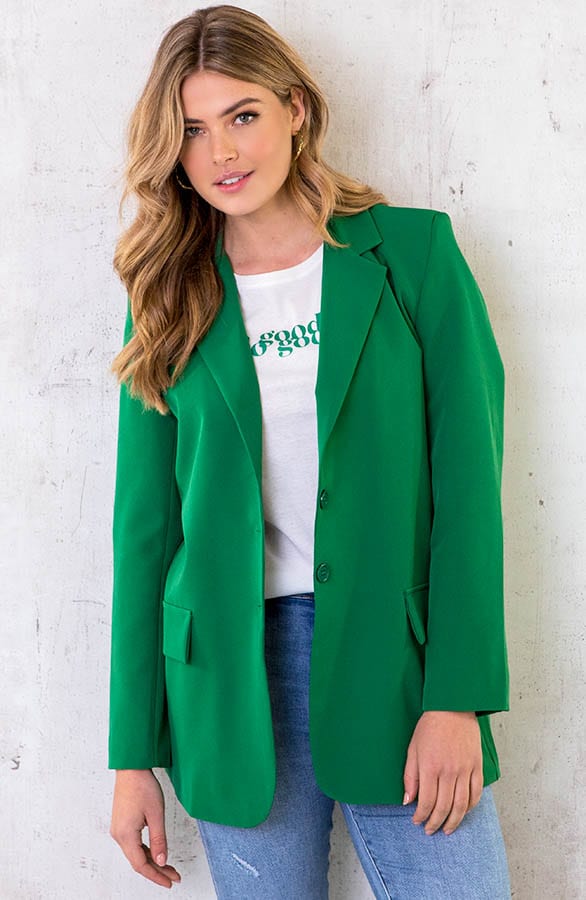 Oversized Blazer Bright Green – shoparchief, foto 2